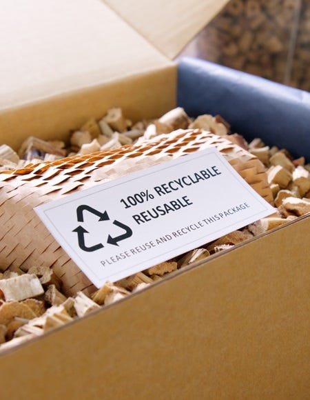 Nachhaltiges Verpackungsmaterial, 100% recyclable – reusable 